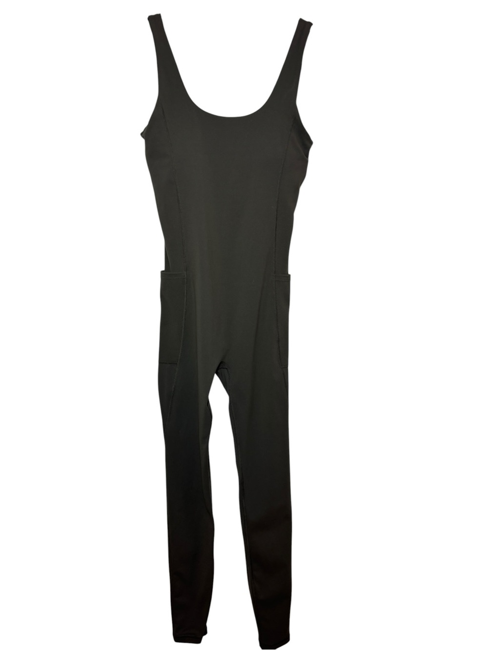 Curves N Combatboots Small Olive‎ Green One Piece Jumpsuit Jumper Yoga Stretch